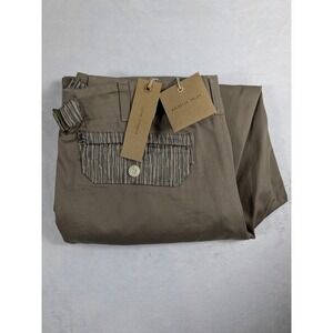 Nicholas Daley Safari Khaki Pants Silk/Cotton Pleated Adjustable Men 37x31 $546